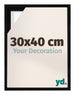 Lyon MDF Baklijst 30x40cm Noir Mat De Face Mesure | yourdeclineoration.com