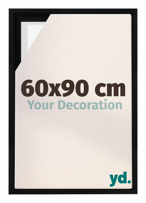 Lyon MDF Baklijst 60x90cm Noir Mat De Face Mesure | yourdeclineoration.com