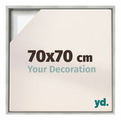 Lyon MDF Baklijst 70x70cm Argent Mat De Face Mesure | yourdeclineoration.com
