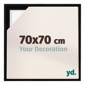 Lyon MDF Baklijst 70x70cm Noir Mat De Face Mesure | yourdeclineoration.com