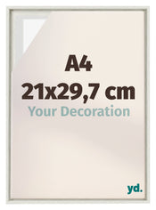 Lyon MDF Cadre Flottant 21x29 7cm A4 White Wash De Face Mesure | yourdeclineoration.com
