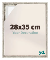 Lyon MDF Cadre Flottant 28x35cm Blanc Vintage De Face Mesure | yourdeclineoration.com