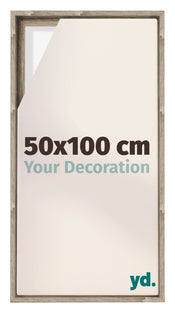 Lyon MDF Cadre Flottant 50x100cm Chene Sonoma De Face Mesure | yourdeclineoration.com