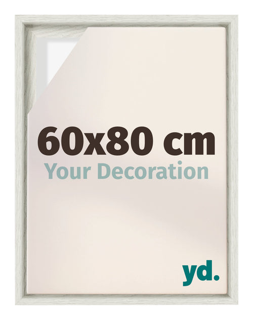 Lyon MDF Cadre Flottant 60x80cm White Wash De Face Mesure | yourdeclineoration.com