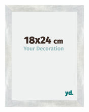 Mura MDF Cadre Photo 18x24cm Argent Brillant Vintage De Face Mesure | yourdeclineoration.com