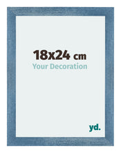 Mura MDF Cadre Photo 18x24cm Bleu Brillant Geveegd De Face Mesure | yourdeclineoration.com