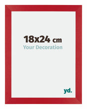 Mura MDF Cadre Photo 18x24cm Rouge De Face Mesure | yourdeclineoration.com