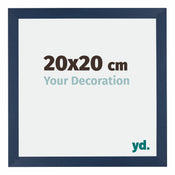 Mura MDF Cadre Photo 20x20cm Bleu Foncé Patine De Face Mesure | yourdeclineoration.com