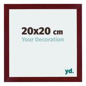 Mura MDF Cadre Photo 20x20cm Bordeaux Balayé De Face Mesure | yourdeclineoration.com