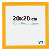 Mura MDF Cadre Photo 20x20cm Jaune De Face Mesure | yourdeclineoration.com