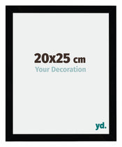 Mura MDF Cadre Photo 20x25cm Noir Brillant De Face Mesure | yourdeclineoration.com