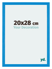 Mura MDF Cadre Photo 20x28cm Bleu Brillant De Face Mesure | yourdeclineoration.com