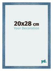 Mura MDF Cadre Photo 20x28cm Bleu Brillant Geveegd De Face Mesure | yourdeclineoration.com