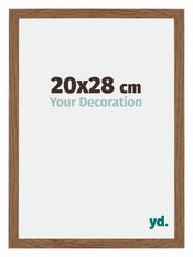 Mura MDF Cadre Photo 20x28cm Chêne Rustique De Face Mesure | yourdeclineoration.com