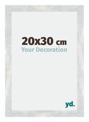 Mura MDF Cadre Photo 20x30cm Argent Brillant Vintage De Face Mesure | yourdeclineoration.com