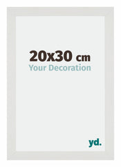 Mura MDF Cadre Photo 20x30cm Blanc Mat De Face Mesure | yourdeclineoration.com