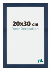 Mura MDF Cadre Photo 20x30cm Bleu Foncé Patine De Face Mesure | yourdeclineoration.com
