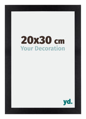 Mura MDF Cadre Photo 20x30cm Noir Mat De Face Mesure | yourdeclineoration.com