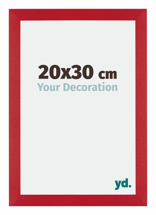 Mura MDF Cadre Photo 20x30cm Rouge De Face Mesure | yourdeclineoration.com