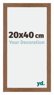 Mura MDF Cadre Photo 20x40cm Chêne Rustique De Face Mesure | yourdeclineoration.com