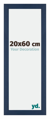 Mura MDF Cadre Photo 20x60cm Bleu Foncé Patine De Face Mesure | yourdeclineoration.com