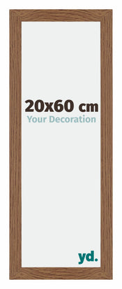 Mura MDF Cadre Photo 20x60cm Chêne Rustique De Face Mesure | yourdeclineoration.com