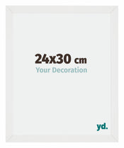 Mura MDF Cadre Photo 24x30cm Blanc Brillant De Face Mesure | yourdeclineoration.com