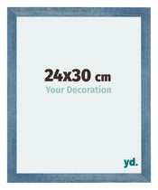 Mura MDF Cadre Photo 24x30cm Bleu Brillant Geveegd De Face Mesure | yourdeclineoration.com