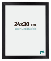 Mura MDF Cadre Photo 24x30cm Noir Mat De Face Mesure | yourdeclineoration.com