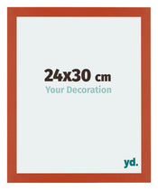 Mura MDF Cadre Photo 24x30cm Orange De Face Mesure | yourdeclineoration.com