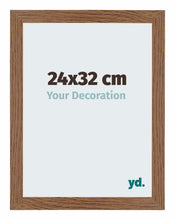 Mura MDF Cadre Photo 24x32cm Chêne Rustique De Face Mesure | yourdeclineoration.com