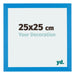 Mura MDF Cadre Photo 25x25cm Bleu Brillant De Face Mesure | yourdeclineoration.com