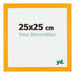 Mura MDF Cadre Photo 25x25cm Jaune De Face Mesure | yourdeclineoration.com