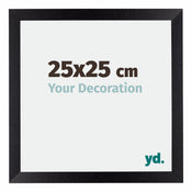 Mura MDF Cadre Photo 25x25cm Noir Mat De Face Mesure | yourdeclineoration.com