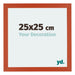 Mura MDF Cadre Photo 25x25cm Orange De Face Mesure | yourdeclineoration.com
