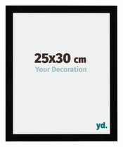 Mura MDF Cadre Photo 25x30cm Noir Brillant De Face Mesure | yourdeclineoration.com