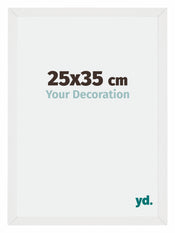 Mura MDF Cadre Photo 25x35cm Blanc Brillant De Face Mesure | yourdeclineoration.com