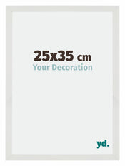 Mura MDF Cadre Photo 25x35cm Blanc Mat De Face Mesure | yourdeclineoration.com
