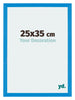 Mura MDF Cadre Photo 25x35cm Bleu Brillant De Face Mesure | yourdeclineoration.com