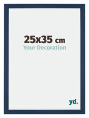 Mura MDF Cadre Photo 25x35cm Bleu Foncé Patine De Face Mesure | yourdeclineoration.com