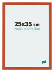 Mura MDF Cadre Photo 25x35cm Orange De Face Mesure | yourdeclineoration.com