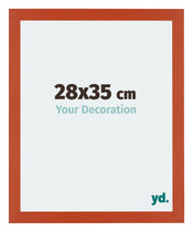 Mura MDF Cadre Photo 28x35cm Orange De Face Mesure | yourdeclineoration.com