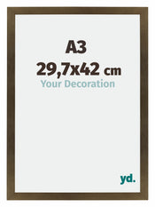 Mura MDF Cadre Photo 29 7x42cm A3 Bronze Décor Mesure | yourdeclineoration.com