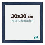 Mura MDF Cadre Photo 30x30cm Bleu Foncé Patine De Face Mesure | yourdeclineoration.com