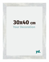 Mura MDF Cadre Photo 30x40cm Argent Brillant Vintage De Face Mesure | yourdeclineoration.com