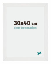 Mura MDF Cadre Photo 30x40cm Blanc Brillant De Face Mesure | yourdeclineoration.com