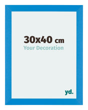 Mura MDF Cadre Photo 30x40cm Bleu Brillant De Face Mesure | yourdeclineoration.com