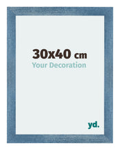 Mura MDF Cadre Photo 30x40cm Bleu Brillant Geveegd De Face Mesure | yourdeclineoration.com