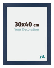 Mura MDF Cadre Photo 30x40cm Bleu Foncé Patine De Face Mesure | yourdeclineoration.com