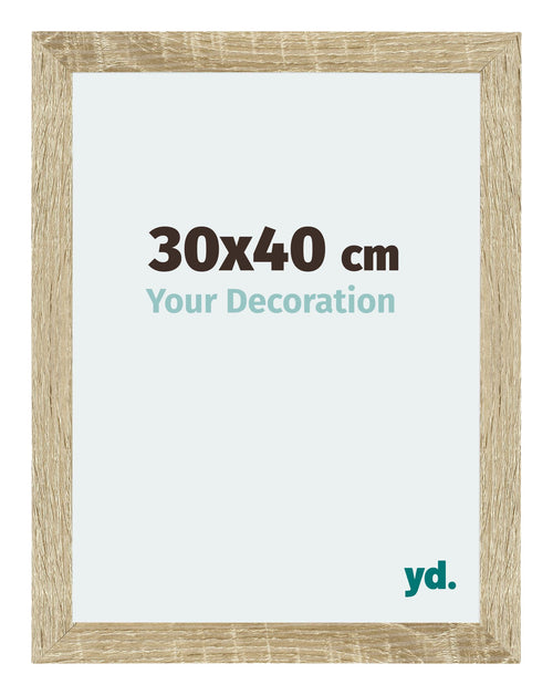 Mura MDF Cadre Photo 30x40cm Chêne Sonoma De Face Mesure | yourdeclineoration.com
